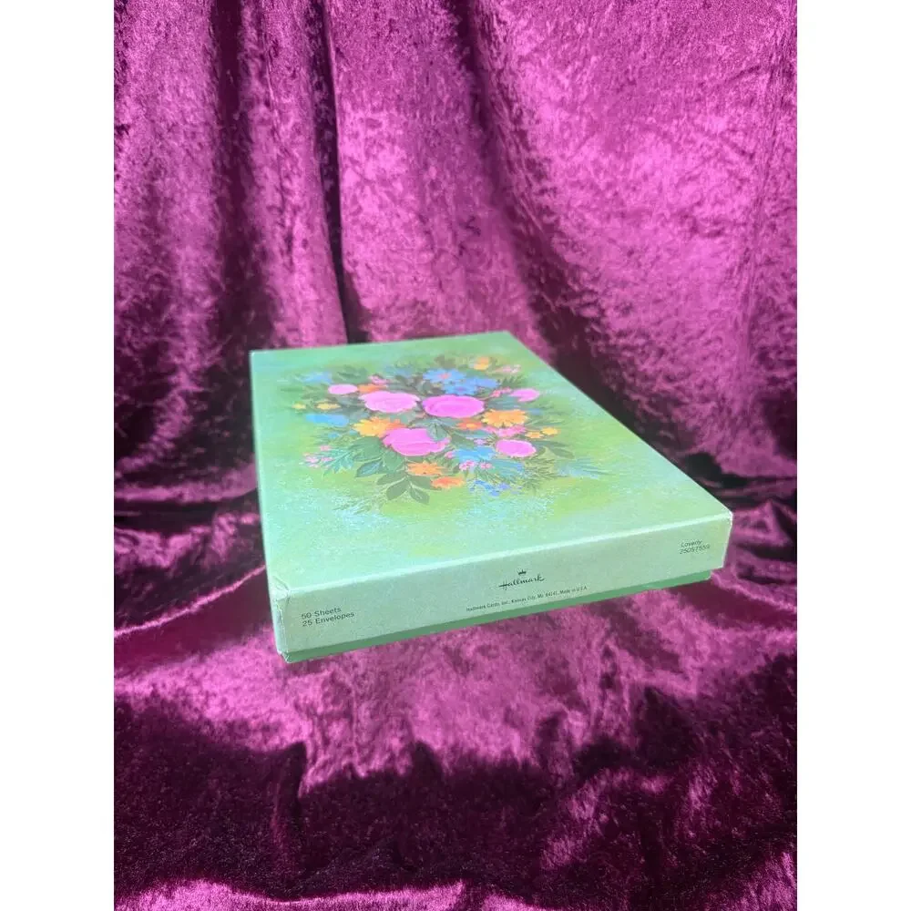 Vintage Floral Stationery Writing Set - Hallmark Boxed Letter Paper & Envelopes